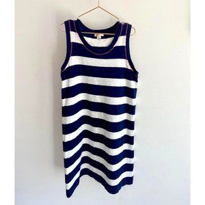 J. Crew Crewcuts Everyday Navy Blue & White Rugby Striped Tank Dress